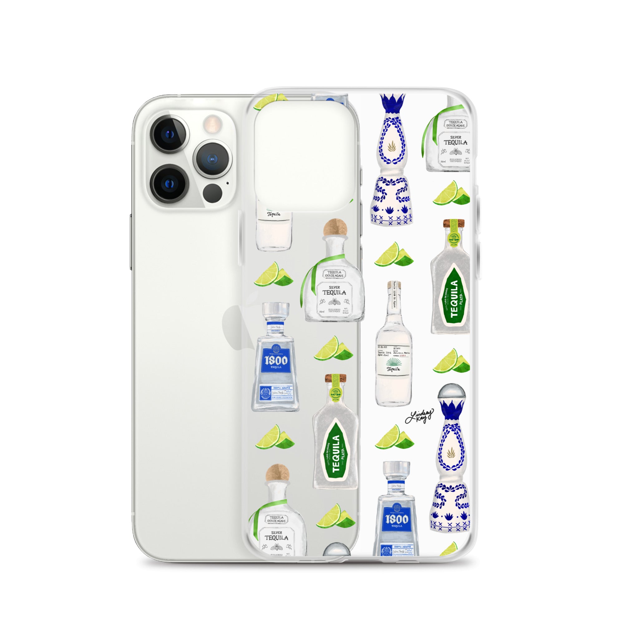 Ilustración de botellas de tequila - Funda transparente para iPhone®